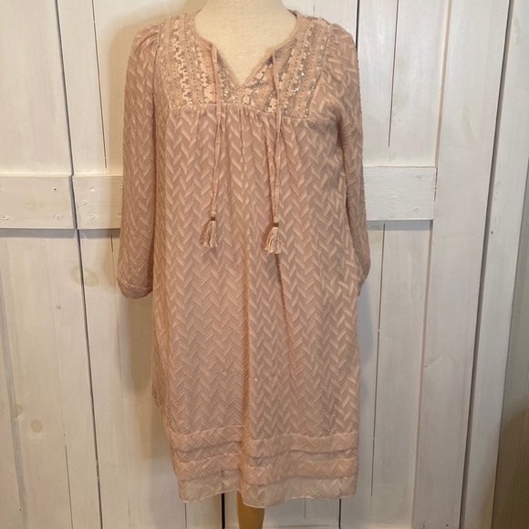 Anthropologie One September Anwen Tassel Peasant Dress - Picture 1 of 5